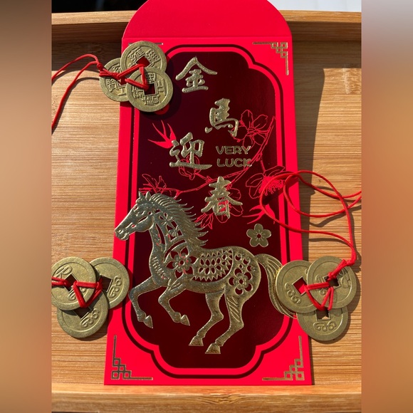 Year of the Horse 2026 Money Luck Envelope 3 Feng Shui Coins Bundle - Picture 5 of 6